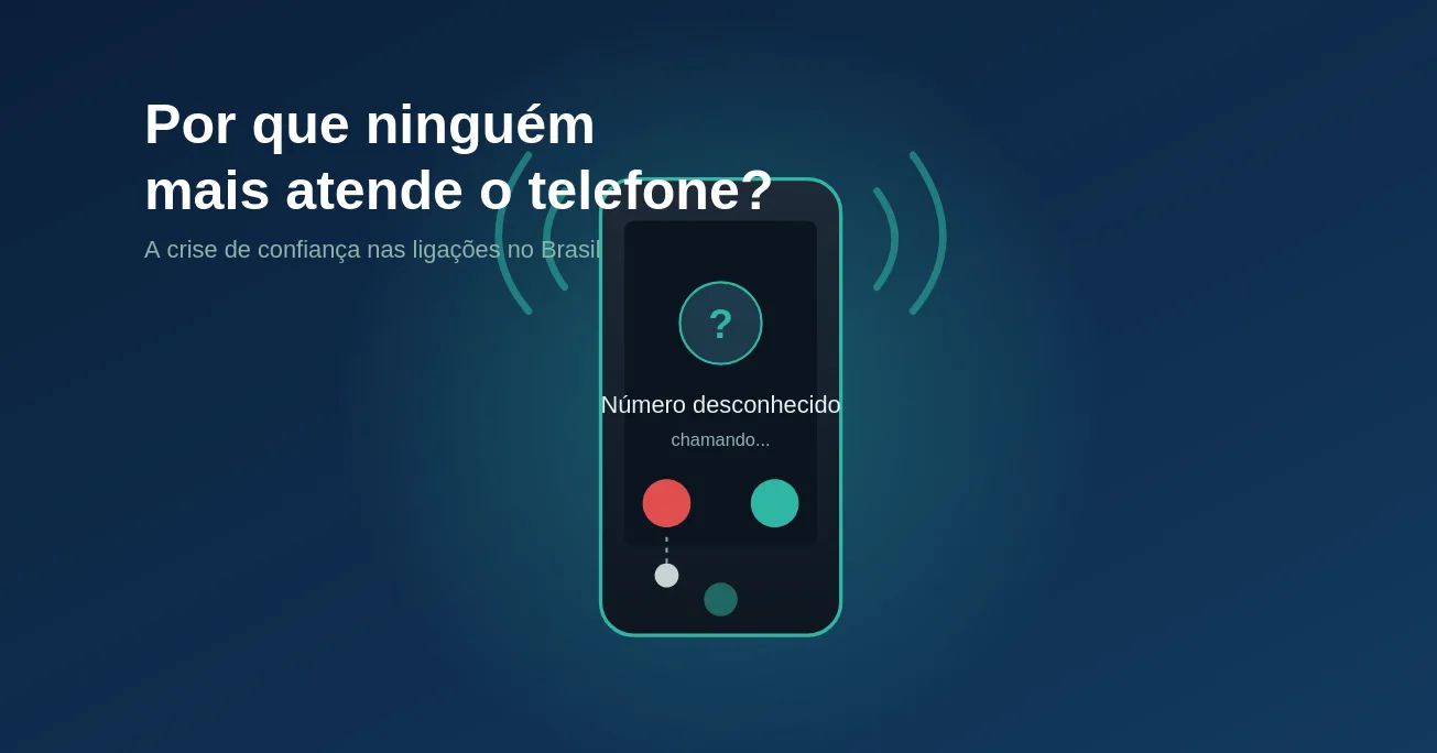 Celular tocando com a tela mostrando número desconhecido chamando
