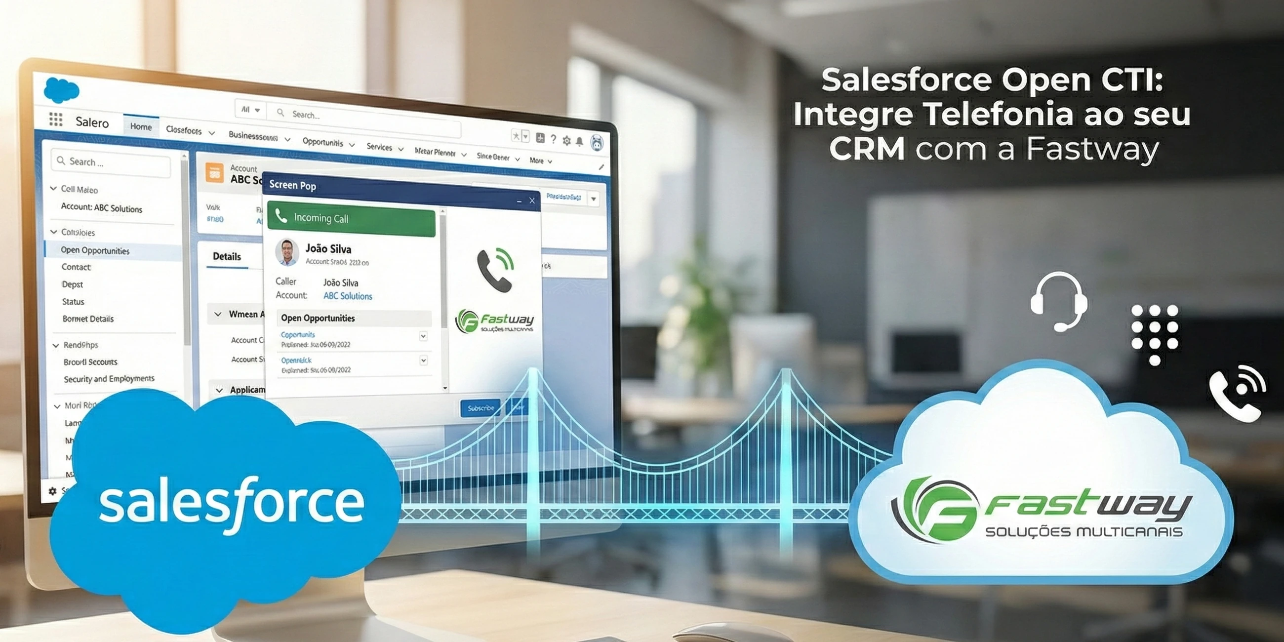 Integração Salesforce Open CTI com Telefonia